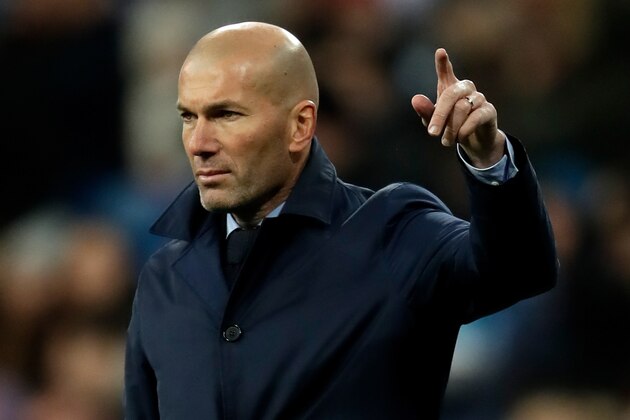 , SPAIN - JANUARY 10: coach Zinedine Zidane of Real Madrid  during the Spanish Copa del Rey  match between Real Madrid v Numancia on January 10, 2018 (Photo by Laurens Lindhout/Soccrates/Getty Images)