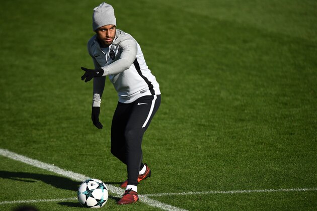 Paris Saint-Germain's Brazilian midfielder Lucas Moura looks on during a training session at Saint-Germain-en-Laye, western Paris on October 30, 2017, on the eve of the UEFA Champions League football match against Anderlecht.   / AFP PHOTO / FRANCK FIFE        (Photo credit should read FRANCK FIFE/AFP/Getty Images)