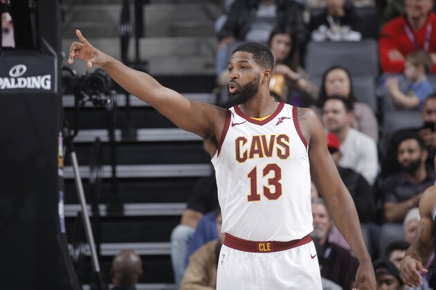 SACRAMENTO, CA - DECEMBER 27: Tristan Thompson #13 of the Cleveland Cavaliers looks on during the game against the Sacramento Kings on December 27, 2017 at Golden 1 Center in Sacramento, California. NOTE TO USER: User expressly acknowledges and agrees that, by downloading and or using this photograph, User is consenting to the terms and conditions of the Getty Images Agreement. Mandatory Copyright Notice: Copyright 2017 NBAE (Photo by Rocky Widner/NBAE via Getty Images)