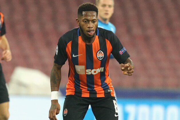 NAPLES, ITALY - NOVEMBER 21: Fred of Shakhtar Donetsk during the UEFA Champions League group F match between SSC Napoli and Shakhtar Donetsk at Stadio San Paolo on November 21, 2017 in Naples, Italy.  (Photo by Maurizio Lagana/Getty Images)