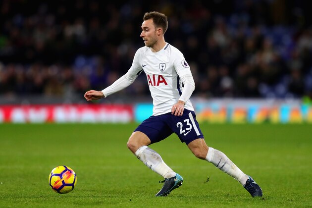 BURNLEY, ENGLAND - DECEMBER 23: Christian Eriksen of Tottenham Hotspur in action during the Premier League match between Burnley and Tottenham Hotspur at Turf Moor on December 23, 2017 in Burnley, England. (Photo by Chris Brunskill Ltd/Getty Images) BURNLEY, ENGLAND - DECEMBER 23: Christian Eriksen of Tottenham Hotspur in action during the Premier League match between Burnley and Tottenham Hotspur at Turf Moor on December 23, 2017 in Burnley, England. (Photo by Chris Brunskill Ltd/Getty Images)