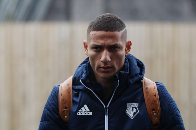 BURNLEY, ENGLAND - DECEMBER 09:  Richarlison de Andrade of Watford arrives at the stadium prior to the Premier League match between Burnley and Watford at Turf Moor on December 9, 2017 in Burnley, England.  (Photo by Matthew Lewis/Getty Images)