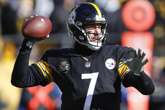 Pittsburgh Steelers quarterback Ben Roethlisberger passes during the first half of an NFL divisional football AFC playoff game against the Jacksonville Jaguars in Pittsburgh, Sunday, Jan. 14, 2018. (AP Photo/Keith Srakocic)