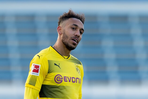 MARBELLA, SPAIN - JANUARY 08: Auba, Pierre-Emerick Aubameyang of Dortmund looks on during the Friendly match between Borussia Dortmund and SV Zulte Waregem at Estadio Municipal de Marbella on January 08, 2018 in Marbella, Spain. (Photo by TF-Images/TF-Images via Getty Images) MARBELLA, SPAIN - JANUARY 08: Auba, Pierre-Emerick Aubameyang of Dortmund looks on during the Friendly match between Borussia Dortmund and SV Zulte Waregem at Estadio Municipal de Marbella on January 08, 2018 in Marbella, Spain. (Photo by TF-Images/TF-Images via Getty Images)