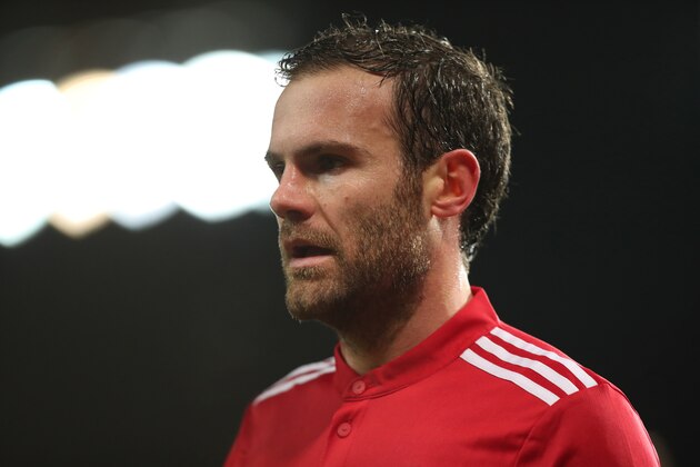 MANCHESTER, ENGLAND - JANUARY 15: Juan Mata of Manchester United during the Premier League match between Manchester United and Stoke City at Old Trafford on January 15, 2018 in Manchester, England. (Photo by Robbie Jay Barratt - AMA/Getty Images)
