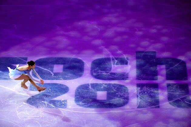 South Korea's  Kim Yu-Na performs at the Figure Skating Exhibition Gala at the Iceberg Skating Palace during the Sochi Winter Olympics on February 22, 2014. AFP PHOTO / YURI KADOBNOV        (Photo credit should read YURI KADOBNOV/AFP/Getty Images)