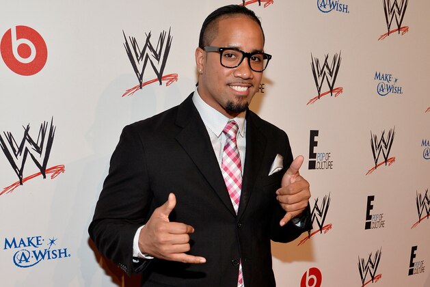 BEVERLY HILLS, CA - AUGUST 15:  WWE wrestler Jey Uso attends WWE & E! Entertainment's 'SuperStars For Hope' at the Beverly Hills Hotel on August 15, 2013 in Beverly Hills, California.  (Photo by Frazer Harrison/Getty Images for WWE)