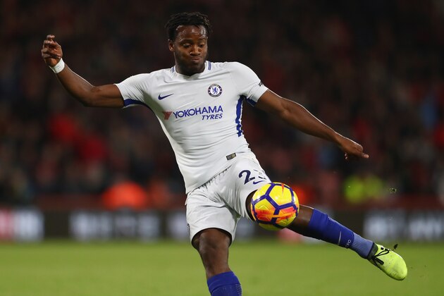 BOURNEMOUTH, ENGLAND - OCTOBER 28: Michy Batshuayi of Chelsea during the Premier League match between AFC Bournemouth and Chelsea at Vitality Stadium on October 28, 2017 in Bournemouth, England. (Photo by Michael Steele/Getty Images) BOURNEMOUTH, ENGLAND - OCTOBER 28: Michy Batshuayi of Chelsea during the Premier League match between AFC Bournemouth and Chelsea at Vitality Stadium on October 28, 2017 in Bournemouth, England. (Photo by Michael Steele/Getty Images)