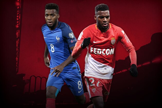 Monaco's French midfielder Thomas Lemar controls the ball during the French Trophy of Champions (Trophee des Champions) football match between Monaco (ASM) and Paris Saint-Germain (PSG) on July 29, 2017, at the Grand Stade in Tangiers. / AFP PHOTO / FRANCK FIFE        (Photo credit should read FRANCK FIFE/AFP/Getty Images)