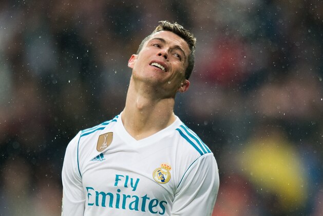 MADRID, SPAIN - JANUARY 13: Cristiano Ronaldo of Real Madrid reacts after failing to score during the La Liga match between Real Madrid and Villarreal at Estadio Santiago Bernabeu on January 13, 2018 in Madrid, Spain. (Photo by Denis Doyle/Getty Images)