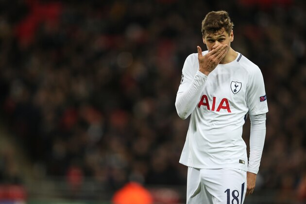 LONDON, ENGLAND - DECEMBER 06: Fernando Llorente of Tottenham Hotspur during the UEFA Champions League group H match between Tottenham Hotspur and APOEL Nikosia at Wembley Stadium on December 6, 2017 in London, United Kingdom. (Photo by Robbie Jay Barratt - AMA/Getty Images)