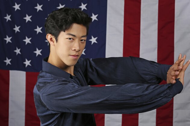 FILE - In this Sept. 25, 2017, file photo, figure skater Nathan Chen poses for a portrait at the 2017 Team USA Media Summit in Park City, Utah. Chen, at 18-years-old, is a U.S. champion and almost certainly this nation's best shot for gold at the Pyeongchang Olympics, something Chen says he has a