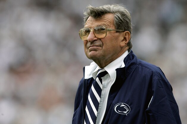 FILE - In this Sept. 16, 2006 file photo, Penn State coach Joe Paterno watches the college football game against Youngstown State in State College, Pa. Al Pacino will star as late Penn State football coach Joe Paterno in an upcoming HBO biopic directed by Barry Levinson. HBO says the film will focus on Paterno dealing with the fallout from the child sex abuse scandal involving his former assistant, Jerry Sandusky. (AP Photo/Carolyn Kaster, FIle)