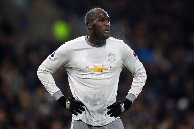 BURNLEY, ENGLAND - JANUARY 20: Romelu Lukaku of Manchester United looks on during the Premier League match between Burnley and Manchester United at Turf Moor on January 20, 2018 in Burnley, England.  (Photo by Chris Brunskill Ltd/Getty Images)