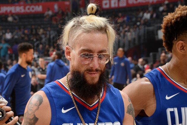 LOS ANGELES, CA - OCTOBER 28: Wrestler Enzo Amore attends the game between the Detroit Pistons and the LA Clippers on October 28, 2017 at STAPLES Center in Los Angeles, California. NOTE TO USER: User expressly acknowledges and agrees that, by downloading and/or using this Photograph, user is consenting to the terms and conditions of the Getty Images License Agreement. Mandatory Copyright Notice: Copyright 2017 NBAE (Photo by Andrew D. Bernstein/NBAE via Getty Images)