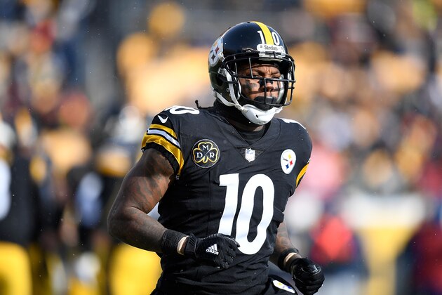 PITTSBURGH, PA - DECEMBER 31:  Martavis Bryant #10 of the Pittsburgh Steelers in action during the game against the Cleveland Browns at Heinz Field on December 31, 2017 in Pittsburgh, Pennsylvania. (Photo by Joe Sargent/Getty Images)