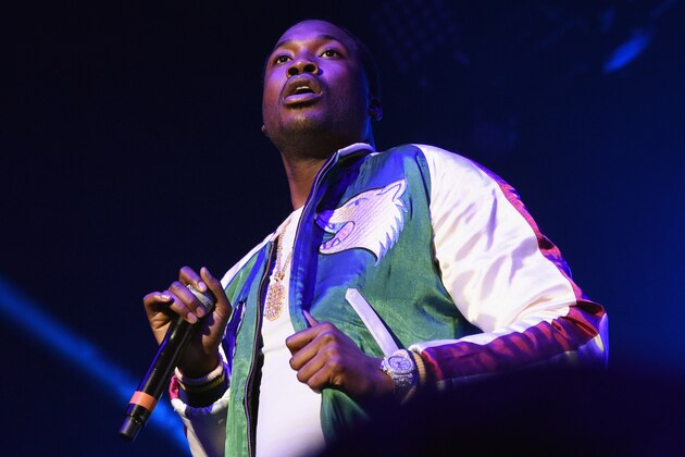 ATLANTA, GA - MARCH 25:  Meek Mill performs during V-103 Live Pop Up Concert at Philips Arena on March 25, 2017 in Atlanta, Georgia.  (Photo by Rick Diamond/Getty Images)