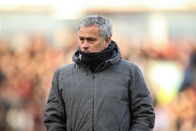 BURNLEY, ENGLAND - JANUARY 20: Jose Mourinho the head coach / manager of Manchester United during the Premier League match between Burnley and Manchester United at Turf Moor on January 20, 2018 in Burnley, England. (Photo by Robbie Jay Barratt - AMA/Getty Images)