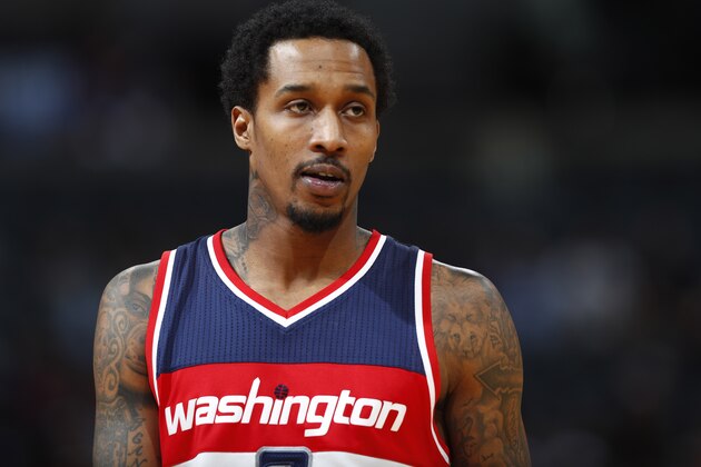 Washington Wizards guard Brandon Jennings (7) in the second half of an NBA basketball game Wednesday, March 8, 2017, in Denver. The Wizards won 123-113. (AP Photo/David Zalubowski)