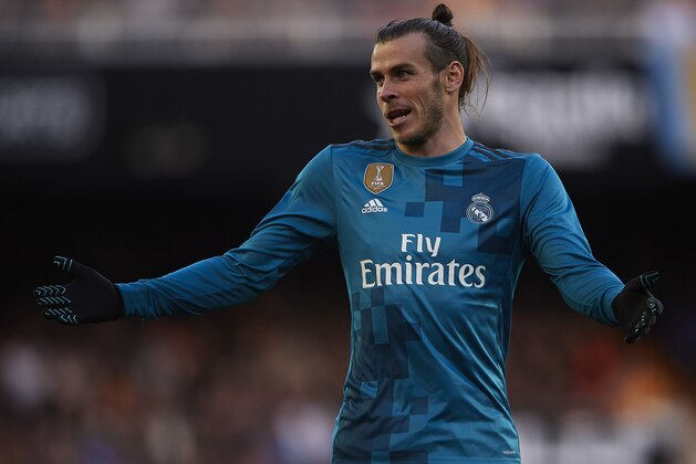VALENCIA, SPAIN - JANUARY 27:  Gareth Bale of Real Madrid reacts during the La Liga match between Valencia and Real Madrid at Estadio Mestalla on January 27, 2018 in Valencia, Spain.  (Photo by Quality Sport Images/Getty Images,)