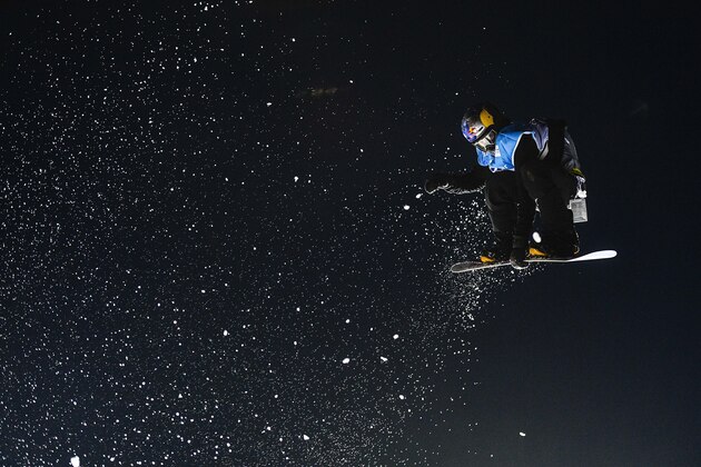 SIERRA NEVADA, SPAIN - MARCH 17:  Marcus Kleveland of Norway competes in the Men's Snowboard Big Air final on day ten of FIS Freestyle Ski & Snowboard World Championships 2017 on March 17, 2017 in Sierra Nevada, Spain.  (Photo by David Ramos/Getty Images)
