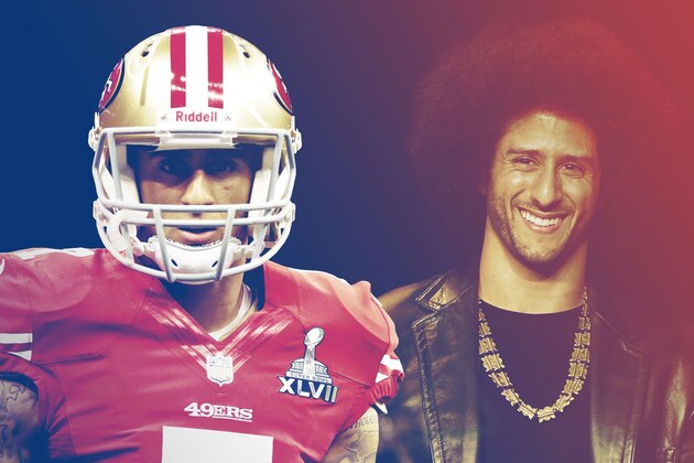 San Francisco 49ers quarterback Colin Kaepernick (7) answers reporters questions during media day for the NFL Super Bowl XLVII football game Tuesday, Jan. 29, 2013, in New Orleans. (AP Photo/Mark Humphrey)