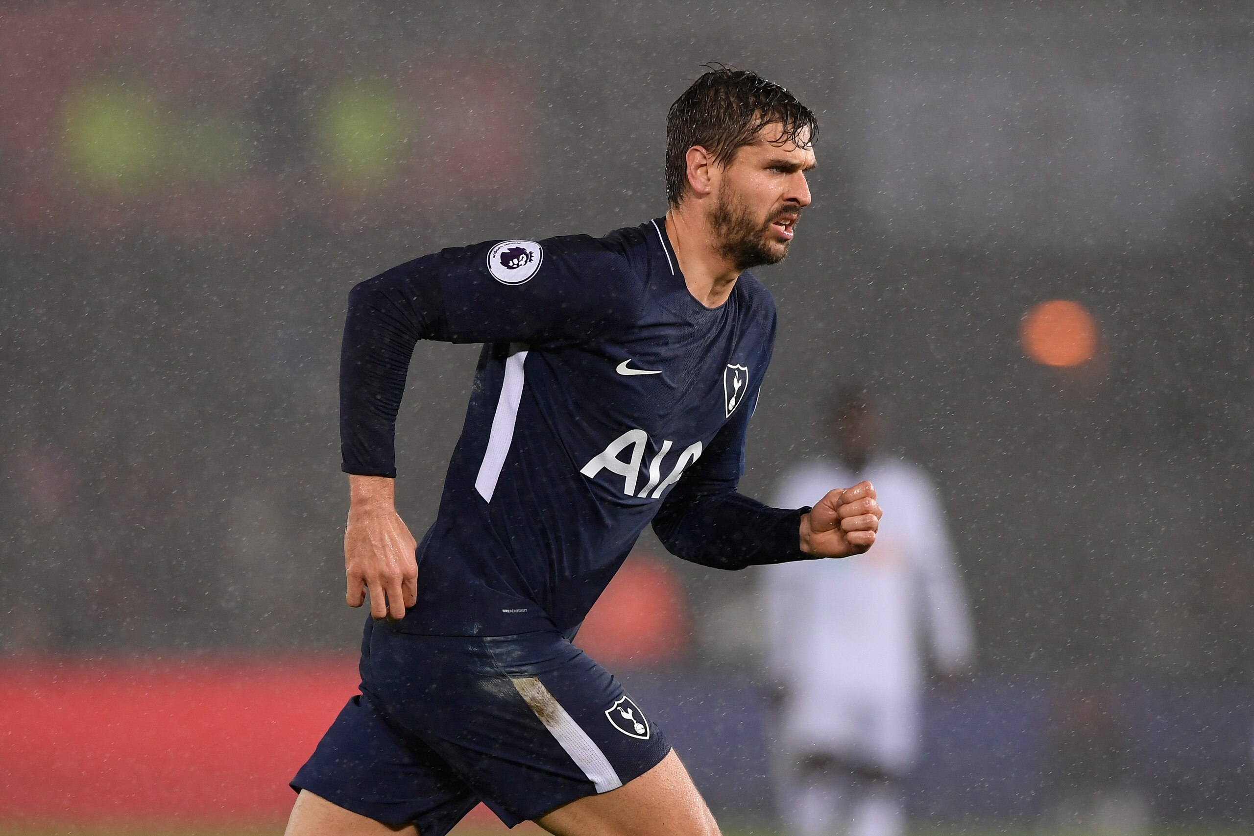 SWANSEA, WALES - JANUARY 02:  Fernando Llorente in action during the Premier League match between Swansea City and Tottenham Hotspur at Liberty Stadium on January 2, 2018 in Swansea, Wales.  (Photo by Stu Forster/Getty Images)