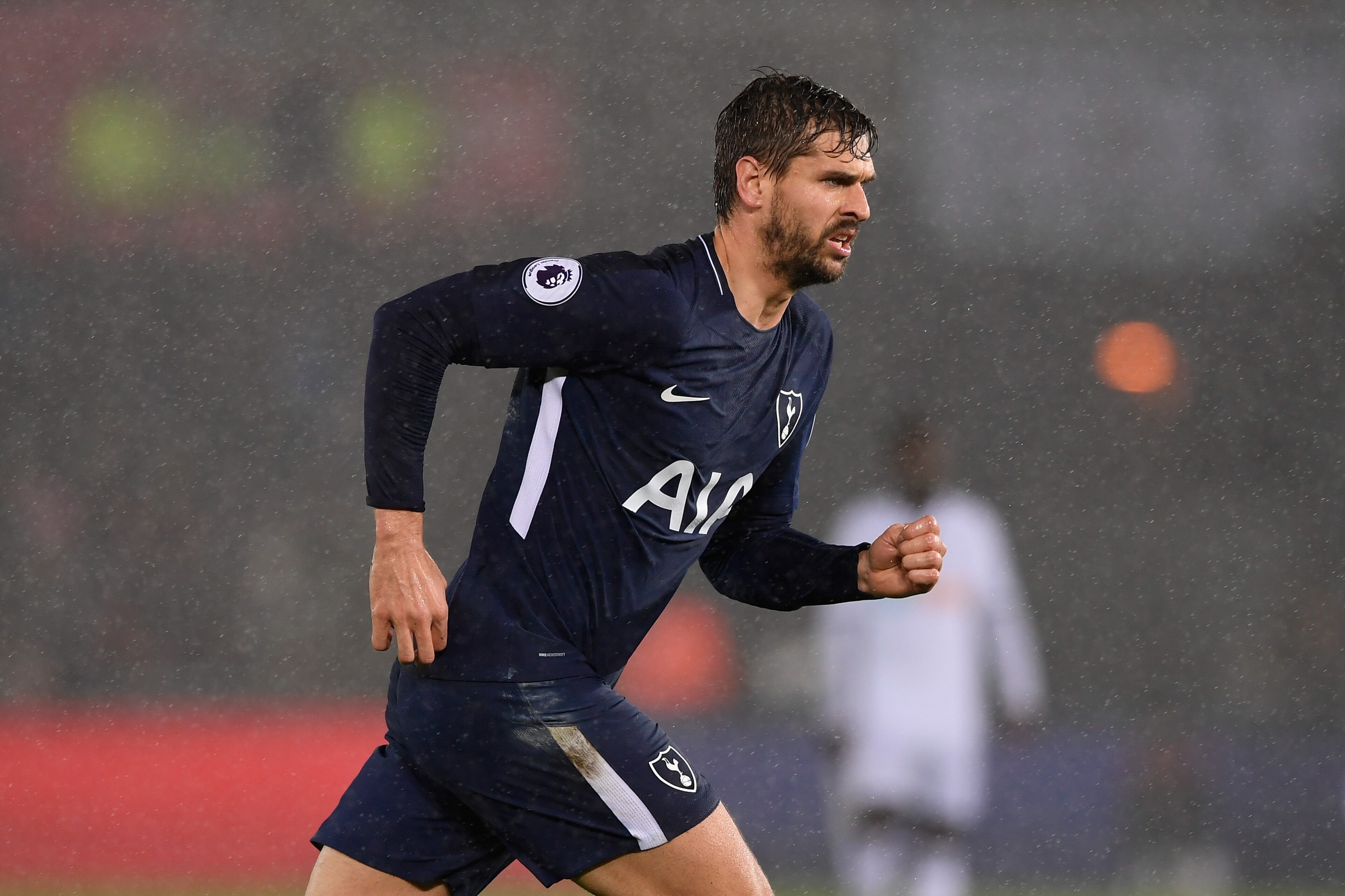 SWANSEA, WALES - JANUARY 02:  Fernando Llorente in action during the Premier League match between Swansea City and Tottenham Hotspur at Liberty Stadium on January 2, 2018 in Swansea, Wales.  (Photo by Stu Forster/Getty Images)