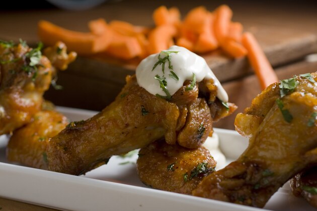 **FOR USE WITH AP LIFESTYLES**    Perfect Buffalo Wings are seen in this Sunday, Dec. 7, 2008 photo. These wings start with high quality chicken parts then a 2 phase frying technique. By cooking once at a lower temperature then again at a high temperature you get a fully cooked wing with a crisp skin. (AP Photo/Larry Crowe)