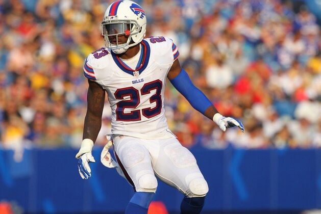 Buffalo Bills free safety Aaron Williams (23) in action against the Pittsburgh Steelers during the second half of a preseason NFL football game on Saturday, Aug. 29, 2015, in Orchard Park, N.Y. (AP Photo/Bill Wippert)