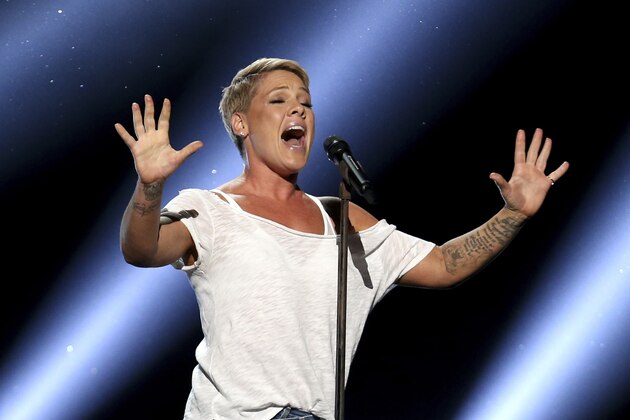 Pink performs