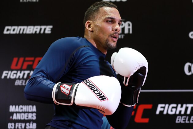 BELEM, BRAZIL - JANUARY 31: UFC middleweight contender Eryk Anders of the United States holds an open training session at Boulevard Belem Mall on January 31, 2018 in Belem, Brazil. (Photo by Bruna Prado/Zuffa LLC/Zuffa LLC via Getty Images)