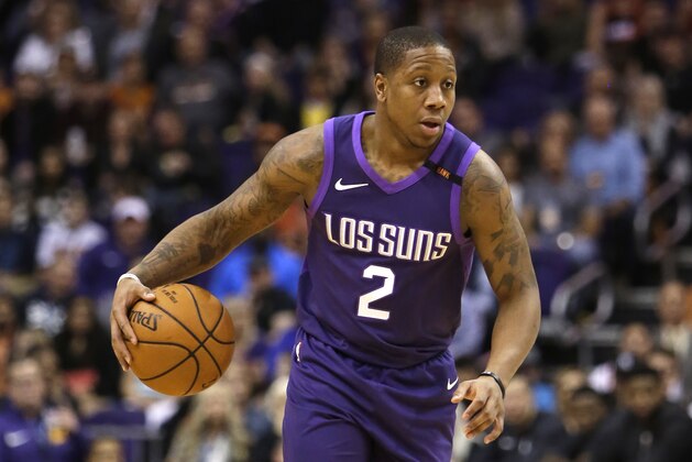 Phoenix Suns guard Isaiah Canaan (2) in the first half during an NBA basketball game against the New York Knicks, Friday, Jan. 26, 2018, in Phoenix. (AP Photo/Rick Scuteri)