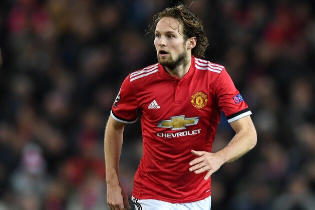 Daley Blind of Manchester United during the UEFA Champions League group A match between Manchester United and CSKA Moskva at Old Trafford on December 5, 2017 in Manchester, United Kingdom.  (Photo by Gareth Copley/Getty Images)