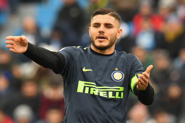 FERRARA, ITALY - JANUARY 28:  Mauro Emanuel Icardi of FC Internazionale gestures during the serie A match between Spal and FC Internazionale at Stadio Paolo Mazza on January 28, 2018 in Ferrara, Italy.  (Photo by Alessandro Sabattini/Getty Images)