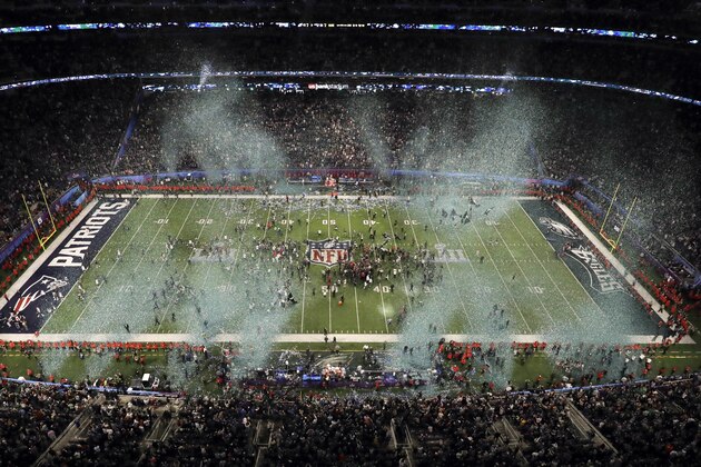The Philadelphia Eagles celebrate after the NFL Super Bowl 52 football game against the New England Patriots, Sunday, Feb. 4, 2018, in Minneapolis. The Eagles won 41-33. (AP Photo/Morry Gash)