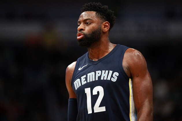 NEW ORLEANS, LA - JANUARY 20:  Tyreke Evans #12 of the Memphis Grizzlies stands on the court during the first half of a NBA game against the New Orleans Pelicans at the Smoothie King Center on January 20, 2018 in New Orleans, Louisiana. NOTE TO USER: User expressly acknowledges and agrees that, by downloading and or using this photograph, User is consenting to the terms and conditions of the Getty Images License Agreement.  (Photo by Sean Gardner/Getty Images)