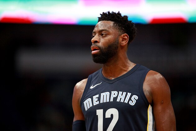 NEW ORLEANS, LA - JANUARY 20:  Tyreke Evans #12 of the Memphis Grizzlies stands on the court during the first half of a NBA game against the New Orleans Pelicans at the Smoothie King Center on January 20, 2018 in New Orleans, Louisiana. NOTE TO USER: User expressly acknowledges and agrees that, by downloading and or using this photograph, User is consenting to the terms and conditions of the Getty Images License Agreement.  (Photo by Sean Gardner/Getty Images)