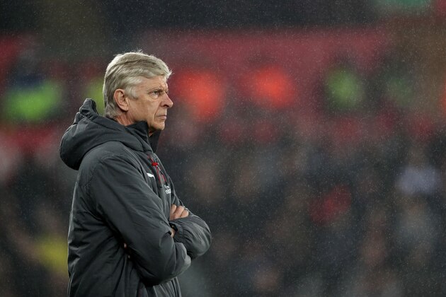 SWANSEA, WALES - JANUARY 30:  Arsenal Head Coach / Manager Arsene Wenger looks on during the Premier League match between Swansea City and Arsenal at Liberty Stadium on January 30, 2018 in Swansea, Wales.  (Photo by Matthew Ashton - AMA/Getty Images)