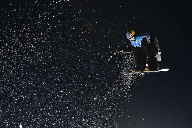 SIERRA NEVADA, SPAIN - MARCH 17:  Marcus Kleveland of Norway competes in the Men's Snowboard Big Air final on day ten of FIS Freestyle Ski & Snowboard World Championships 2017 on March 17, 2017 in Sierra Nevada, Spain.  (Photo by David Ramos/Getty Images)