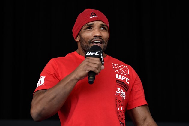 PERTH, AUSTRALIA - FEBRUARY 09:  UFC middleweight Yoel Romero of Cuba holds an open workout for fans and media during the UFC 221 Open Workouts at Elizabeth Quay on February 9, 2018 in Perth, Australia. (Photo by Jeff Bottari/Zuffa LLC/Zuffa LLC via Getty Images)