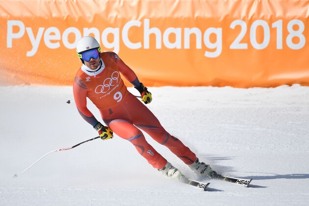 Norway's Kjetil Jansrud looks on after the Men's Downhill 2nd training at the Jeongseon Alpine Center during the Pyeongchang 2018 Winter Olympic Games in Pyeongchang on February 9, 2018.  / AFP PHOTO / Martin BERNETTI        (Photo credit should read MARTIN BERNETTI/AFP/Getty Images)
