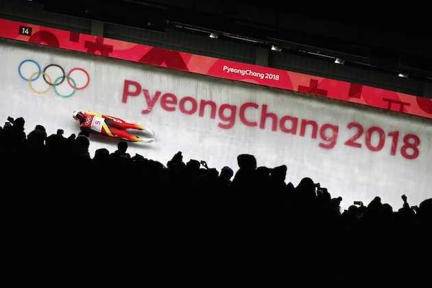 PYEONGCHANG-GUN, SOUTH KOREA - FEBRUARY 10:  Felix Loch of Germany slides during the Men's Singles Luge on day one of the PyeongChang 2018 Winter Olympic Games at Olympic Sliding Centre on February 10, 2018 in Pyeongchang-gun, South Korea.  (Photo by Clive Mason/Getty Images)