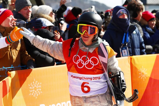PYEONGCHANG-GUN, SOUTH KOREA - FEBRUARY 11:  Redmond Gerard of the United States celebrates during the Snowboard Men's Slopestyle Final on day two of the PyeongChang 2018 Winter Olympic Games at Phoenix Snow Park on February 11, 2018 in Pyeongchang-gun, South Korea.  (Photo by Clive Rose/Getty Images)