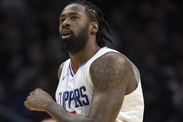 Los Angeles Clippers center DeAndre Jordan during the second half of an NBA basketball game Wednesday, Dec. 6, 2017, in Los Angeles. (AP Photo/Kyusung Gong)