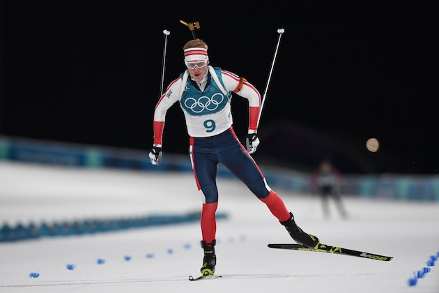 Norway's Johannes Thingnes Boe competes in the men's 20km individual biathlon event during the Pyeongchang 2018 Winter Olympic Games on February 15, 2018, in Pyeongchang. / AFP PHOTO / FRANCK FIFE        (Photo credit should read FRANCK FIFE/AFP/Getty Images)