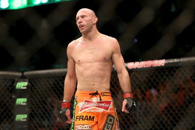 Donald 'Cowboy' Cerrone is seen after his fight against Benson Henderson during their lightweight fight at UFC Fight Night Boston, Sunday, January 18, 2015 in Boston.  Cerrone won via unanimous decision. (AP Photo/Gregory Payan)