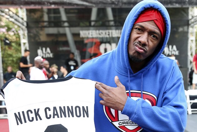 Nick Cannon attends the 2017 Nike Basketball 3ON3 Tournament: Celebrity Basketball Game held at L.A. Live on Friday, Aug. 4, 2017, in Los Angeles. (Photo by John Salangsang/Invision/AP)