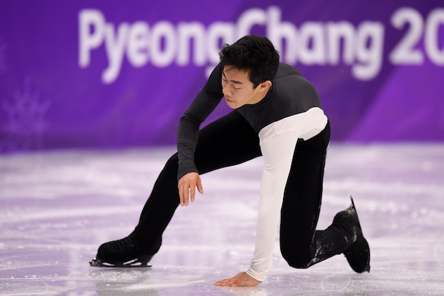 GANGNEUNG, SOUTH KOREA - FEBRUARY 16:  Nathan Chen of the United States competes during the Men's Single Skating Short Program at Gangneung Ice Arena on February 16, 2018 in Gangneung, South Korea.  (Photo by Harry How/Getty Images)