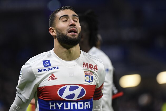 Lyon's French midfielder Nabil Fekir reacts after missing a goal opportunity  during the French L1 football match between Lyon (OL) and Rennes (SRFC) on February 11, 2018, at the Groupama Stadium in Decines-Charpieu near Lyon, central-eastern France.  / AFP PHOTO / PHILIPPE DESMAZES        (Photo credit should read PHILIPPE DESMAZES/AFP/Getty Images)